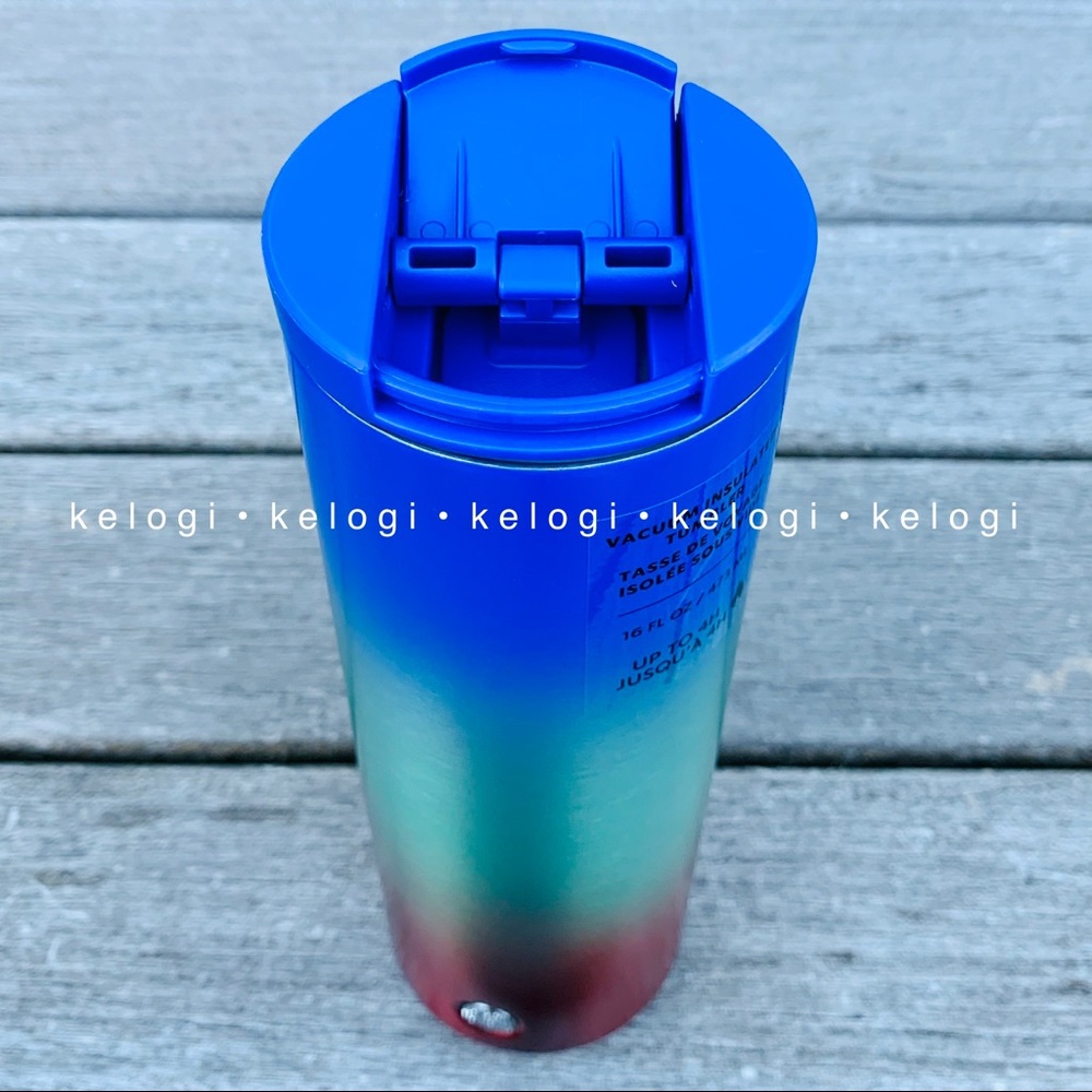💙LAST🧡Starbucks Blue Aqua Copper Ombre Tumbler - Picture 6 of 8